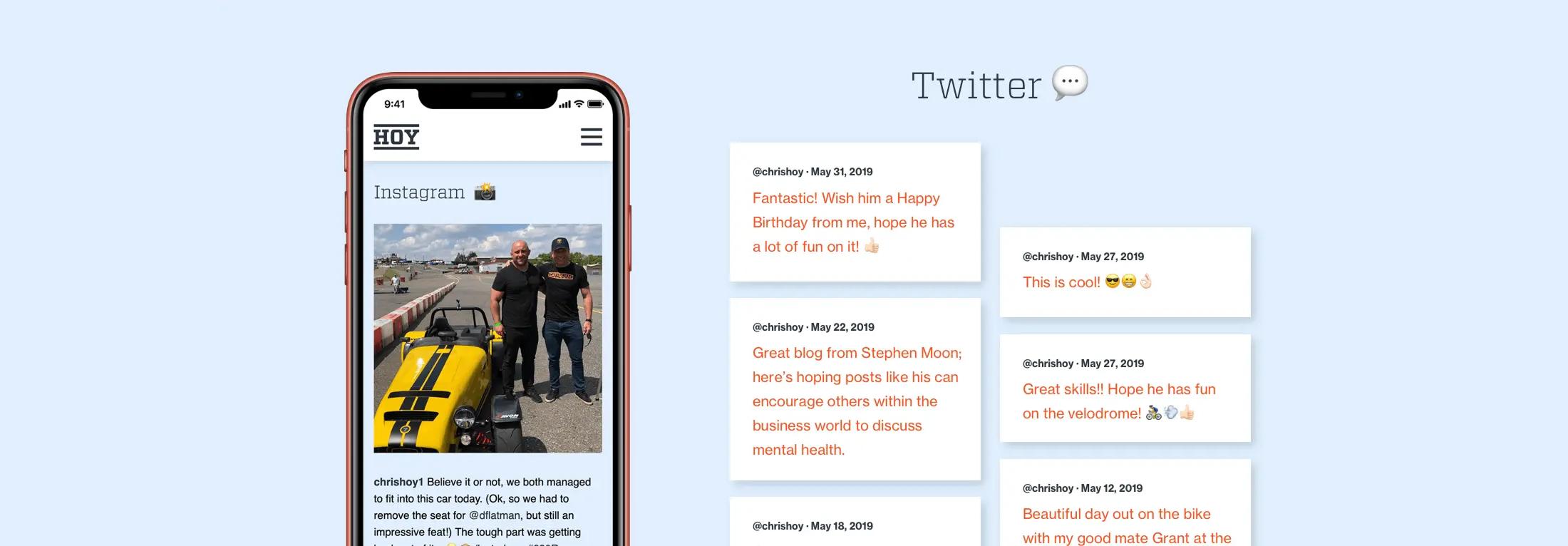 Images of social posts