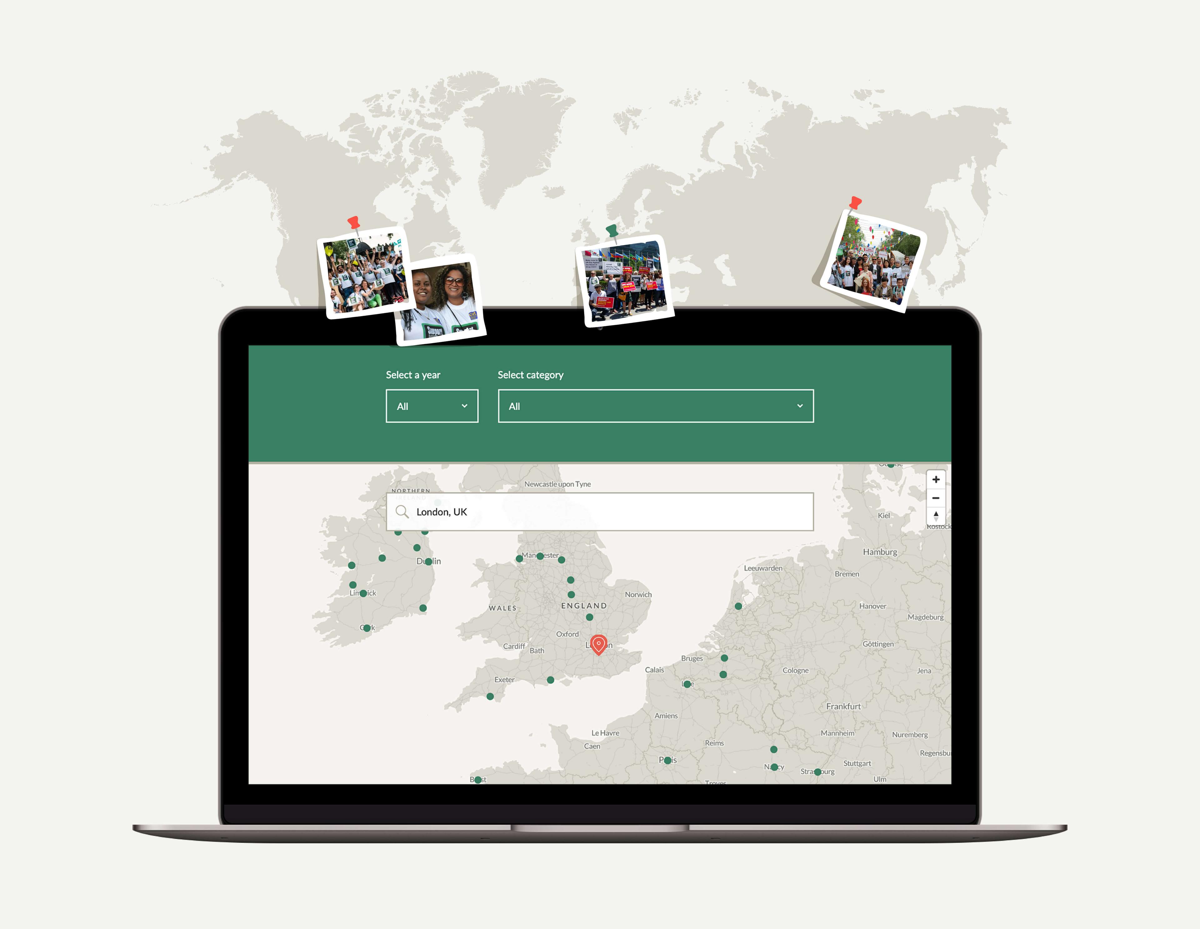 Mockup of the Support Don't Punish website