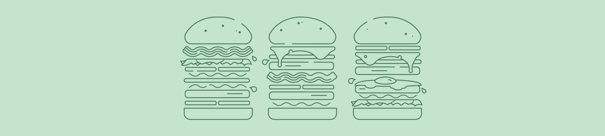 Hoof burger illustrations