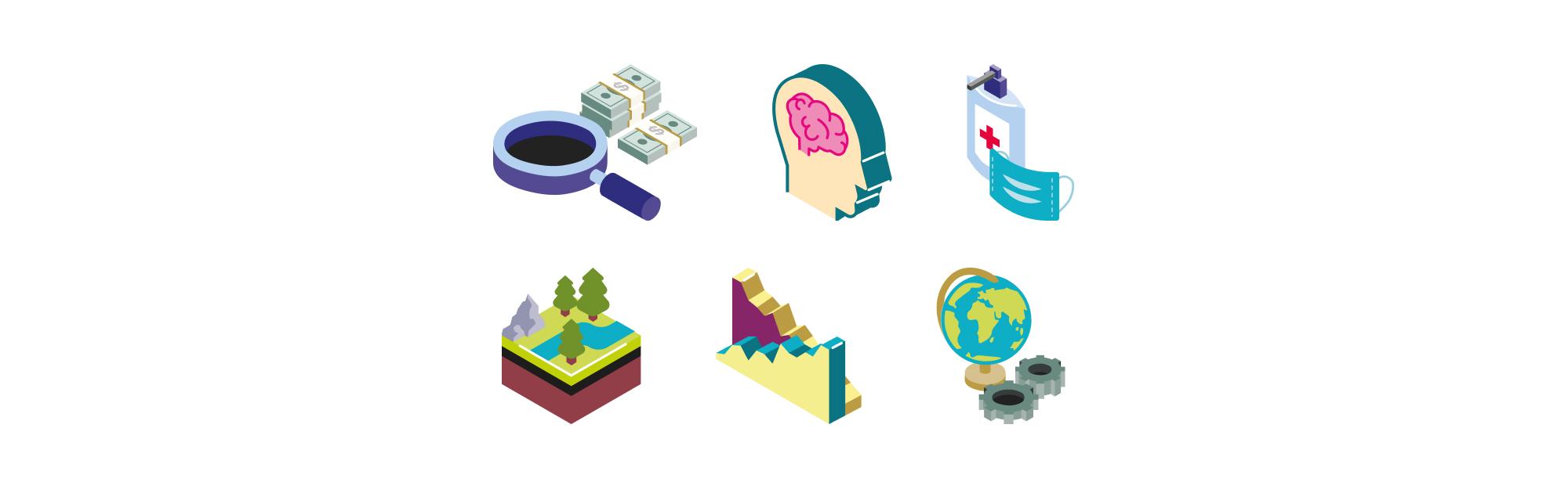 Isometric Axa icons