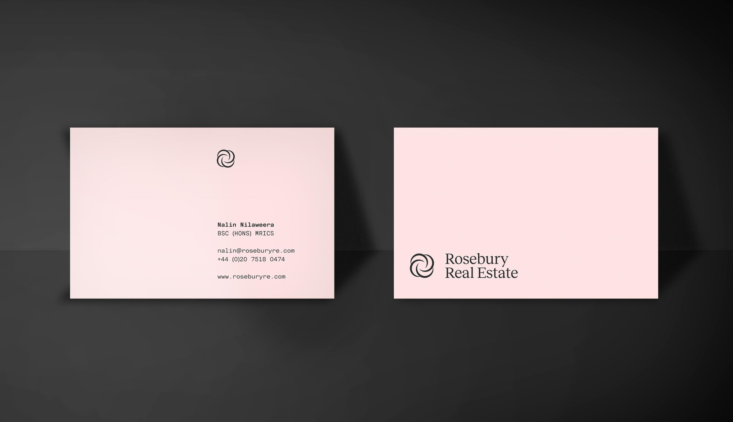 Rosebury business card design