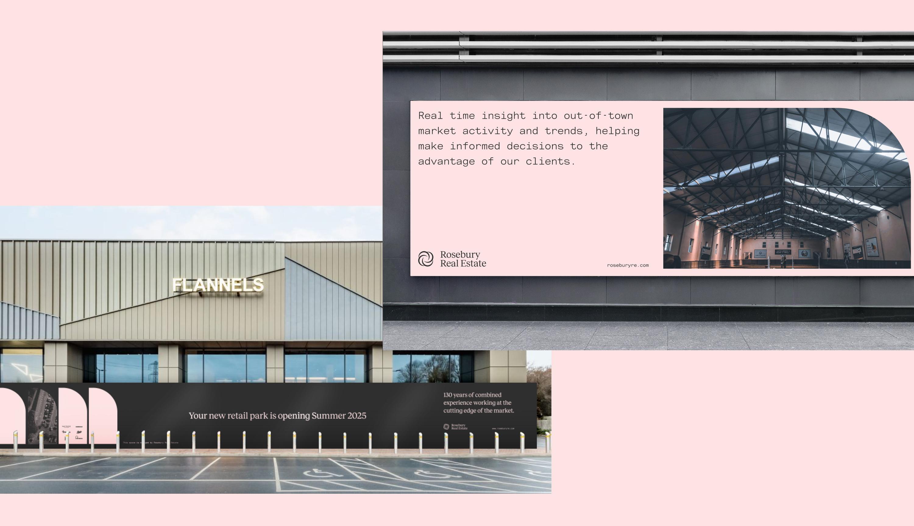2 images of a billboard mockup and a hoarding mockup