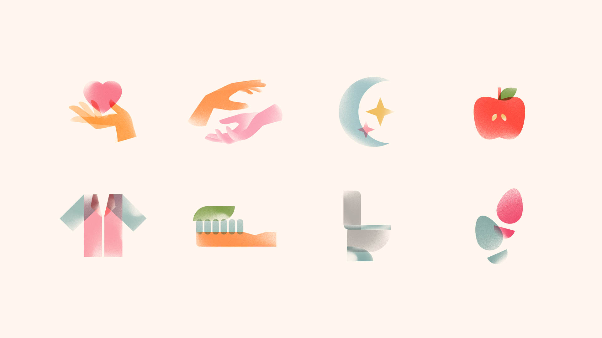 Icons created for the Dedicate brand 