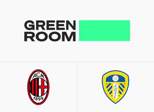 Green Room Logo and ACMilan and Leeds United