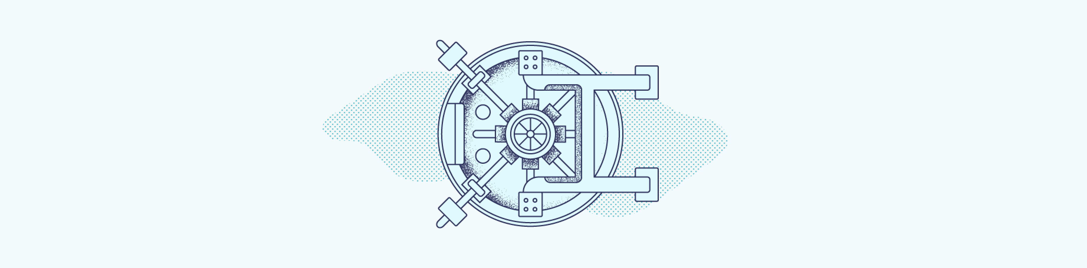an illustration of a bank vault door