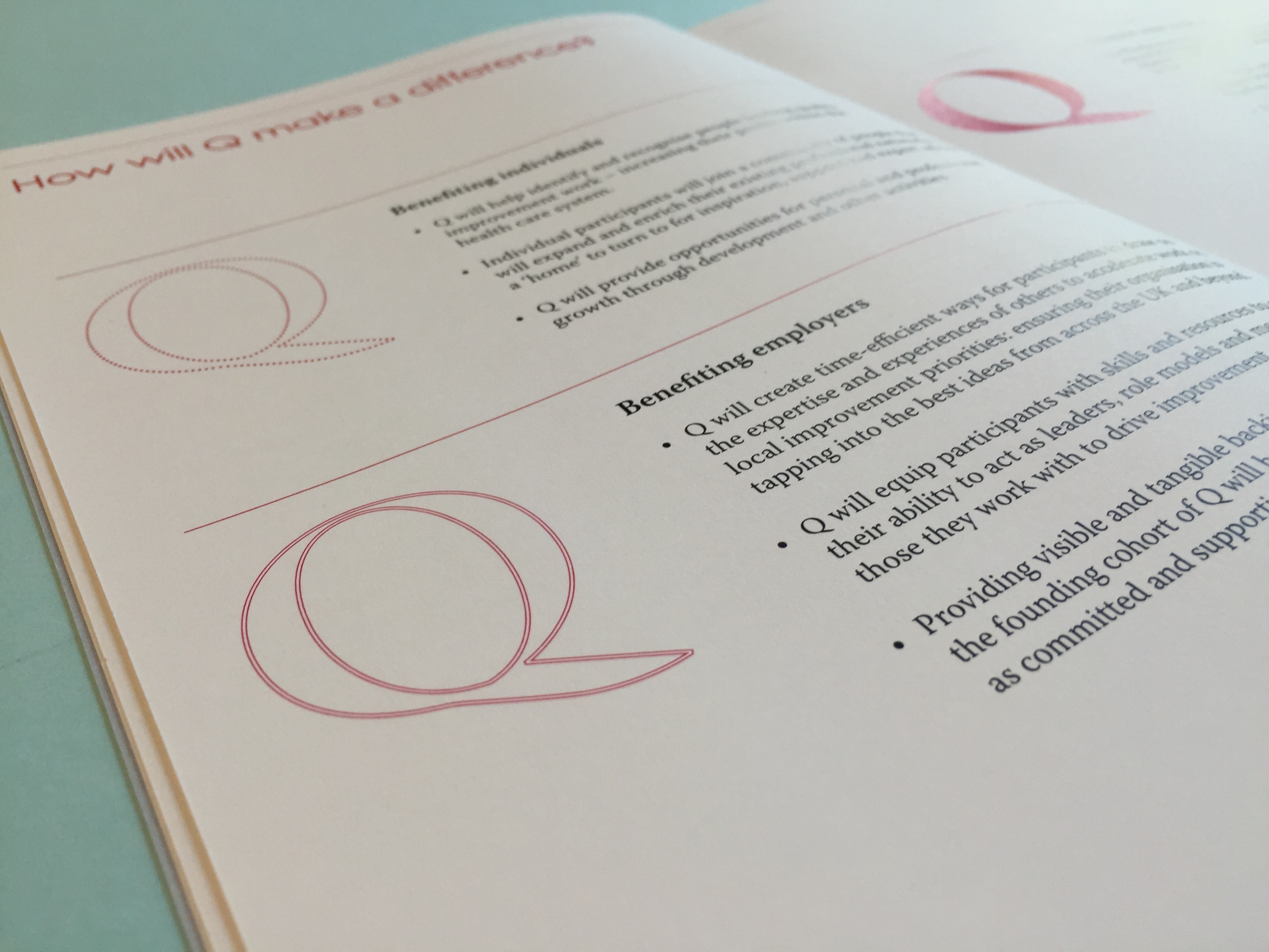 a zoomed in photo of a printed Q report 