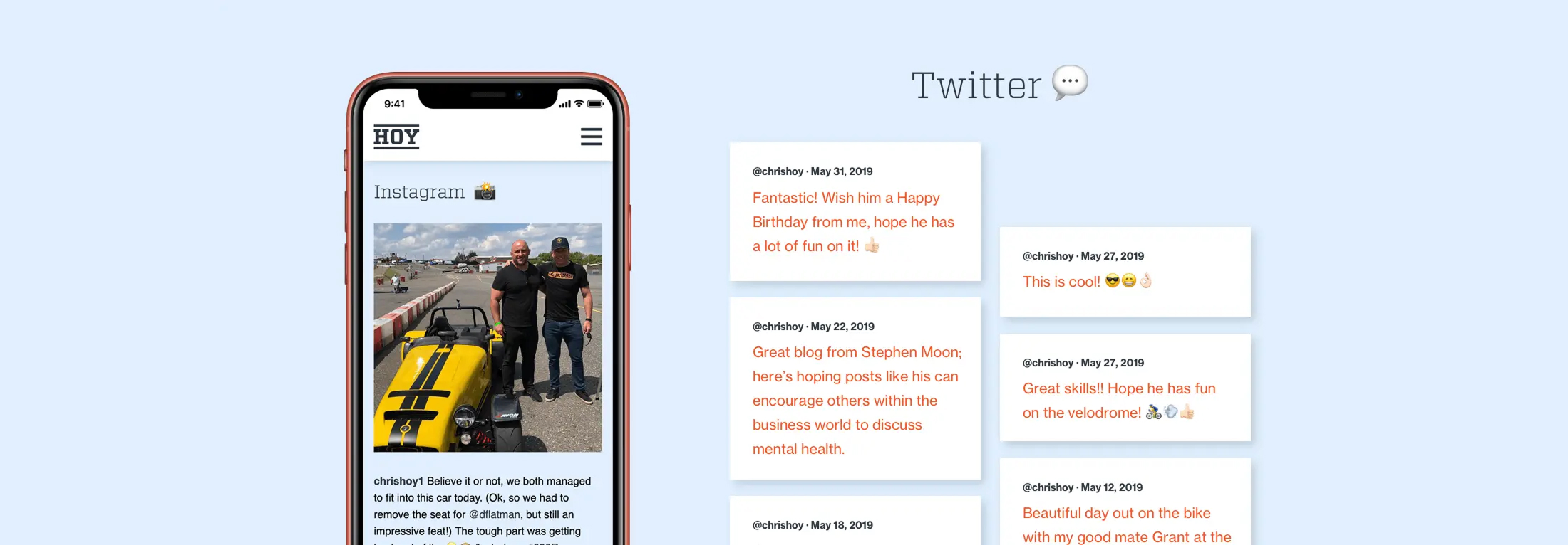 Images of social posts