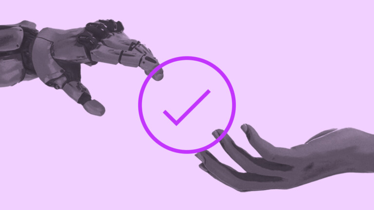 Robot hand and a human hand