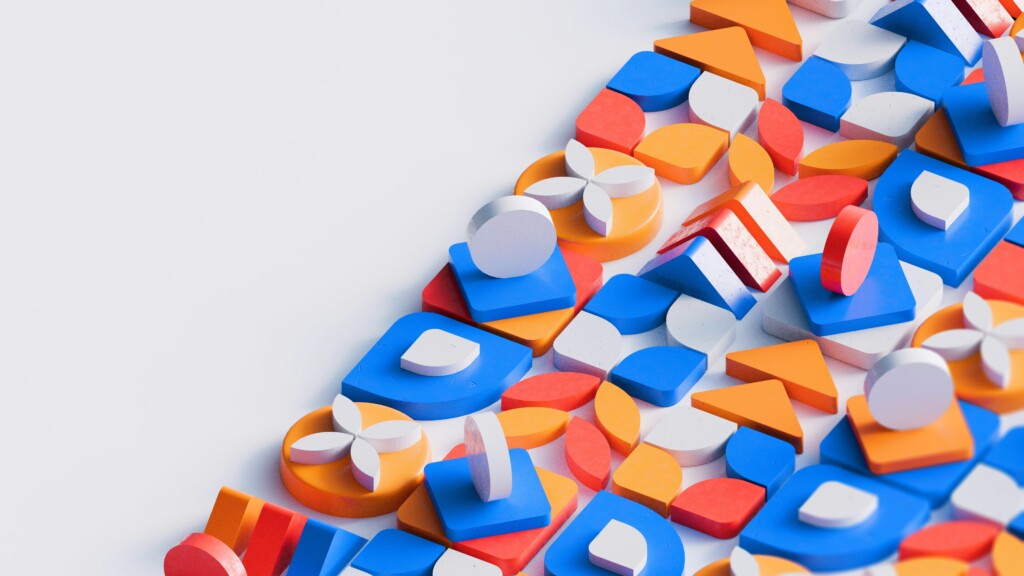 abstract pattern of geometric shapes